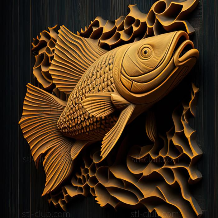 3D model st Fire barbus fish (STL)